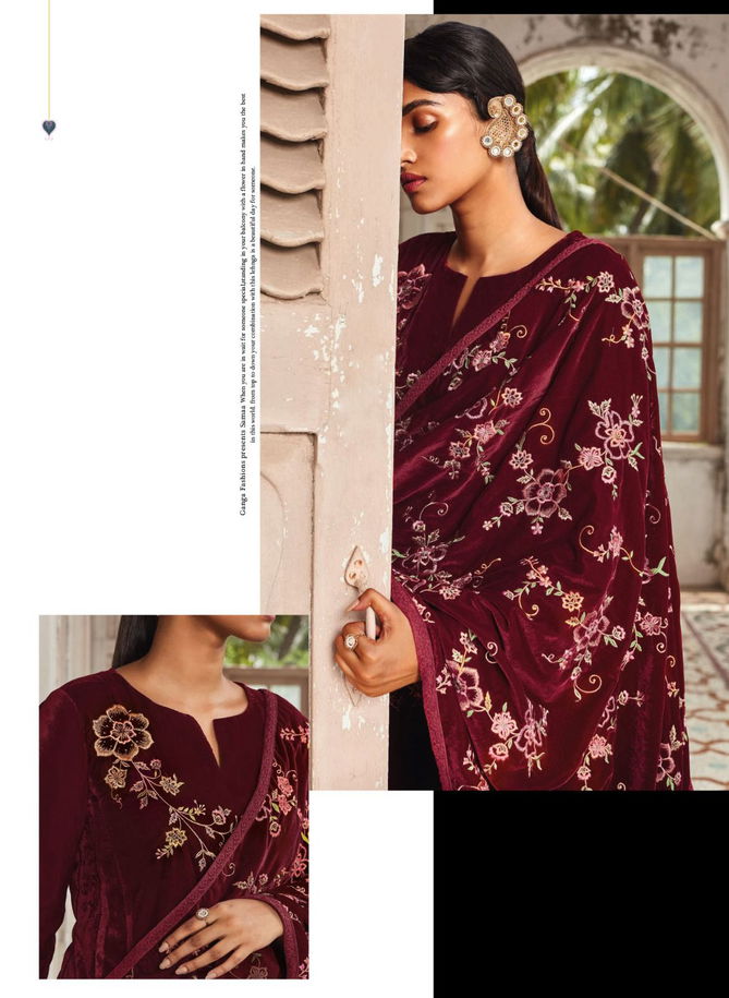 Samaa By Ganga Heavy Velvet Wedding Salwar Suits